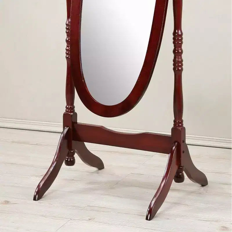 Specchio ovale a figura intera, specchio da parete con cornice in legno per camera da letto, soggiorno, guardaroba