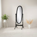 TUYOHW Oval Full Length Mirror,Vanity Mirror with Wood Frame for Bedroom,Living Room,Cloakroom