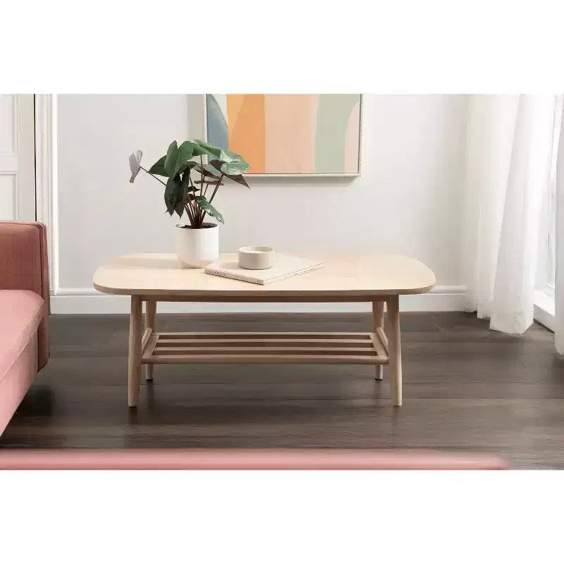 Tavolino da caffè in legno, 44x22x18, Naturale