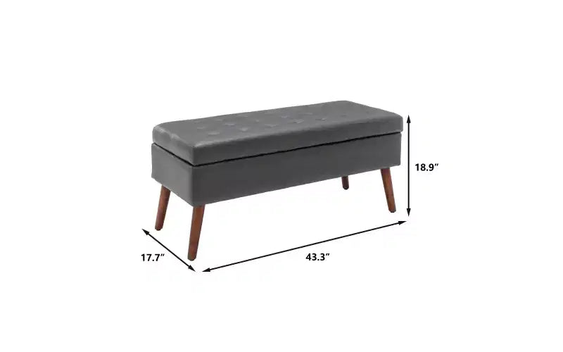 Panca contenitore rettangolare, pouf imbottito per soggiorno, corridoio, camera da letto, ingresso, fondo letto,
