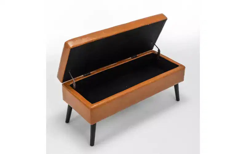 Panca contenitore rettangolare, pouf imbottito per soggiorno, corridoio, camera da letto, ingresso, fondo letto,