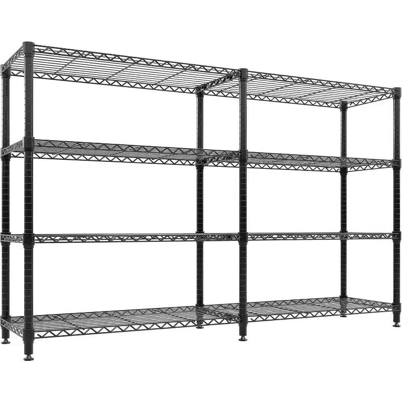 Scaffale portaoggetti in filo metallico resistente a 5 ripiani, unità di scaffalatura regolabile per dispensa cucina, garage e uso commerciale, organizzatore autoportante ampio